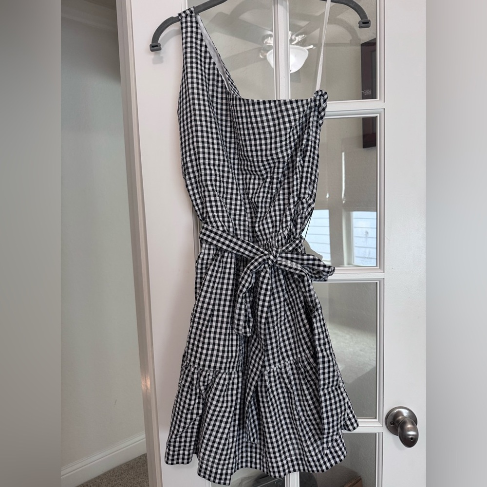 NWT Vineyard Vines Size 10 Black and White Gingham Dress